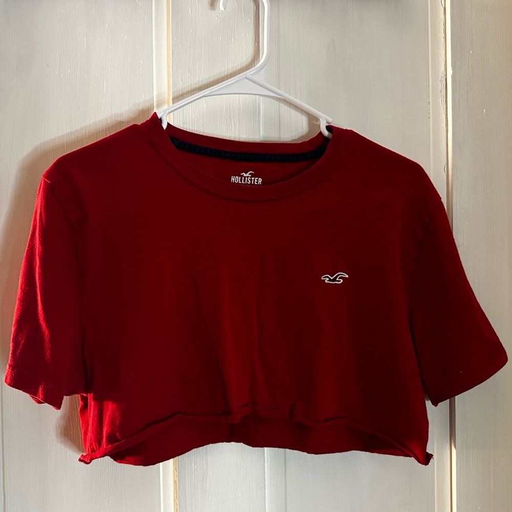 Red Hollister crop top